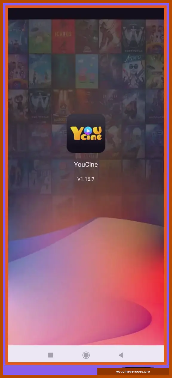Primeira abertura do YouCine após a instalação